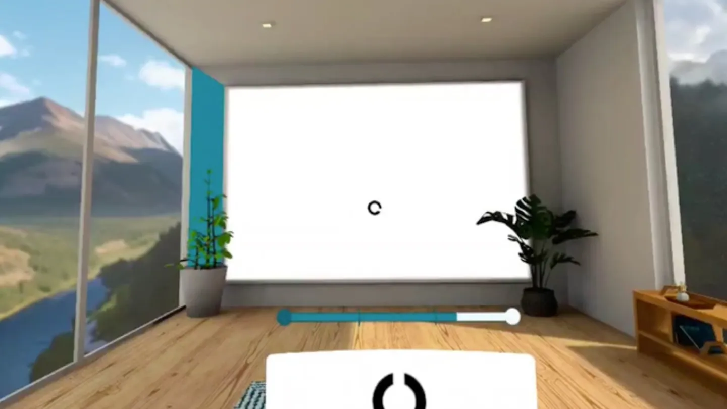 Zenni VR vision test in progress inside the final environment